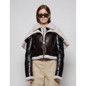 Givenchy shearling cropped jacket